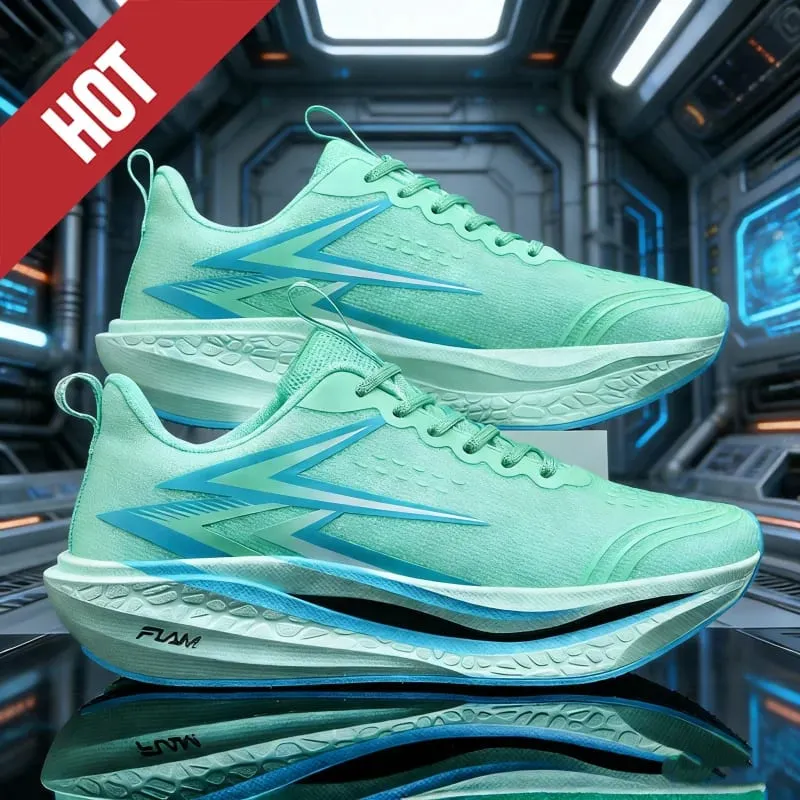 HOT Running Shoes Carbon Board Speciality Marathon Men Sports Breathable Lightweight Women Comfortable Athletic Nonskid Sneakers