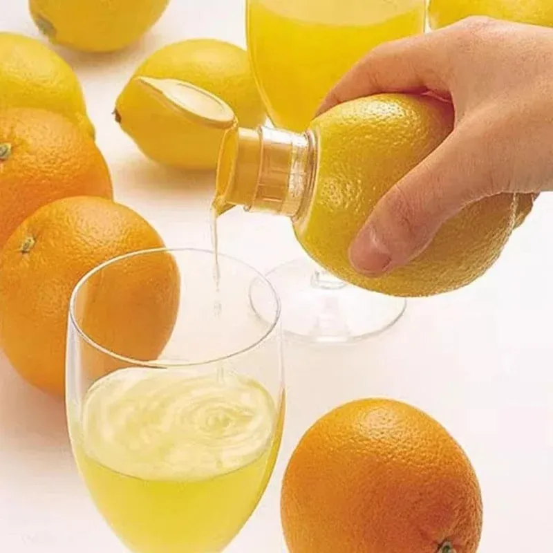 New Screw Top Lemon Juicer Mini Manual Lemon Squeezer Portable Lemon Juicer With Lid Squeeze Lime for Cocktails Plastic Manual — image 1