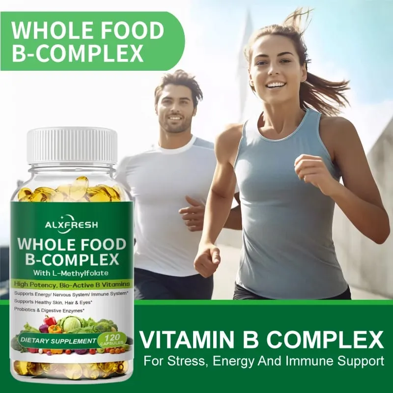 Vitamin B Complex Capsules Promote Energy Metabolism Relieve Fatigue Improve Memory Mood Anxiety Improve Skin Hair Nail Health