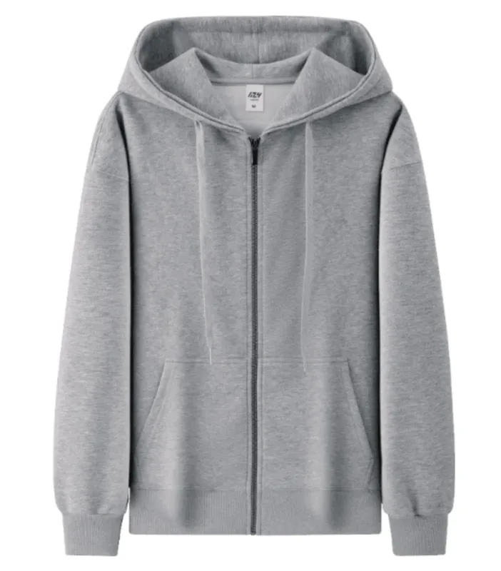 Hoodie Fesyen, Hoodie, Jaket Zip Tersuai, Cardigan, Logo Bercetak, Logo Bersulam, Pakaian Kapas Tulen Lelaki dan Wanita