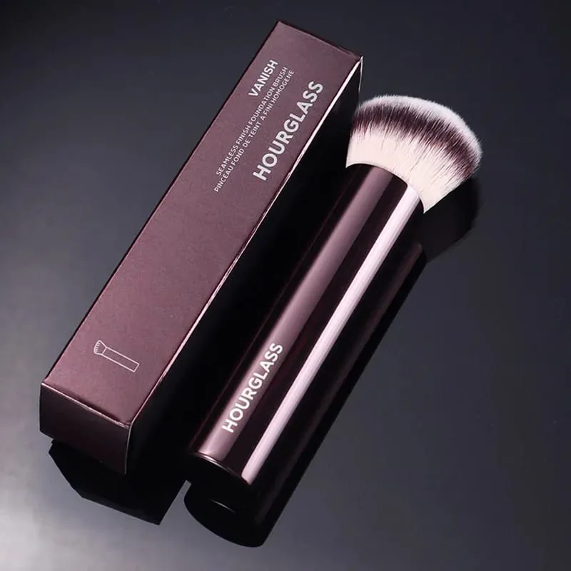 1pc Hourglass Powder Contour Makeup brushes Foundation Blusher Make up brush metal handle Concealer Bronzer high end with box — image 9