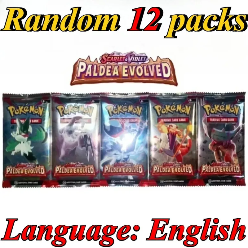 10 Pokémon Card Packs Bright Stars 151 Prismatic Evolutions PALDEAN FATES English Reinforcement Battle Transaction Card Gift — image 14