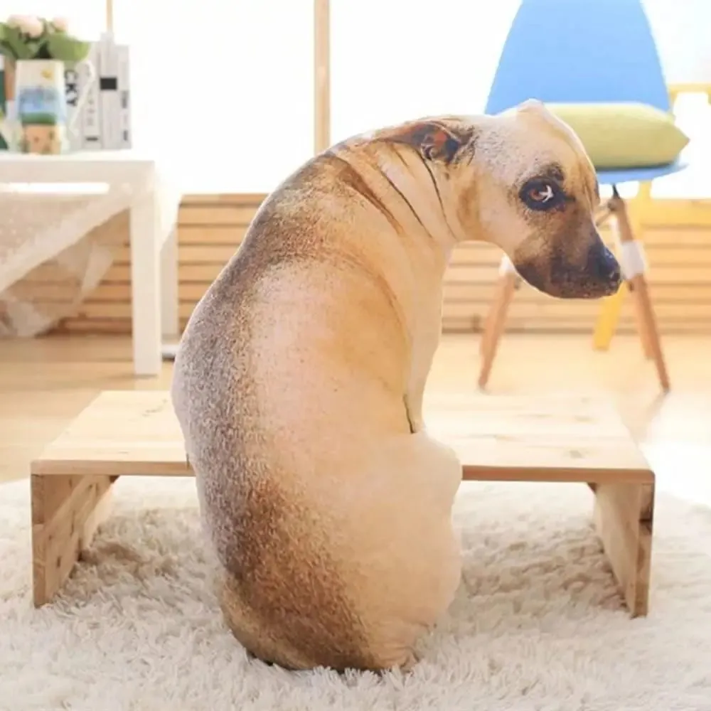 Cute 3D Lifelike Animal Throw Pillow Soft Plush Dog Pillow Creative Cushion Home