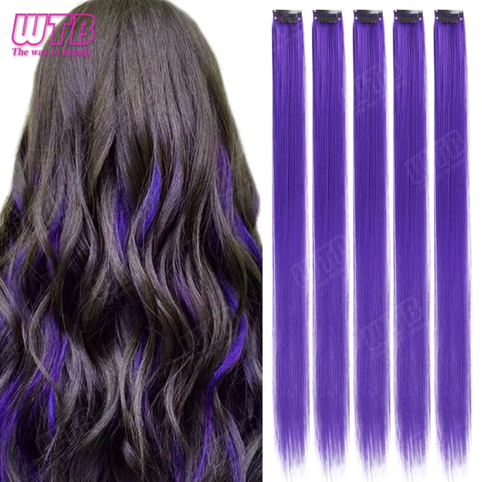 10 PCS Colored Synthetic Hair Extension Wigs for Women BB Clip Style Straight Hair Extension Wigs Suitable for Holiday Events — image 15