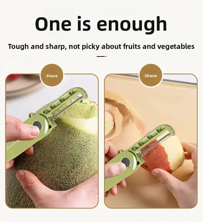 Folding storage kitchen household peeler outdoor portable stainless steel fruit planer peeler — image 8