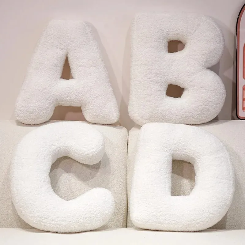Hot Wholesale Cozy English Letters Pillow Sofa Cushion Living Room Decor 26 Letter Stuffed Doll Toy Kids Teaching Words Game Kid — image 6