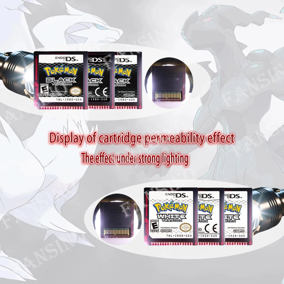 (USA EUR AUS) Pokemon Black White 1/2 Version High Quality Authentic 1:1 Replica DS Video Game Cartridge For DS 2DS 3DS Console — image 4