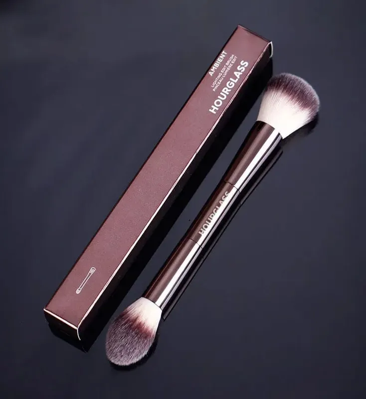 1pc Hourglass Powder Contour Makeup brushes Foundation Blusher Make up brush metal handle Concealer Bronzer high end with box — image 21