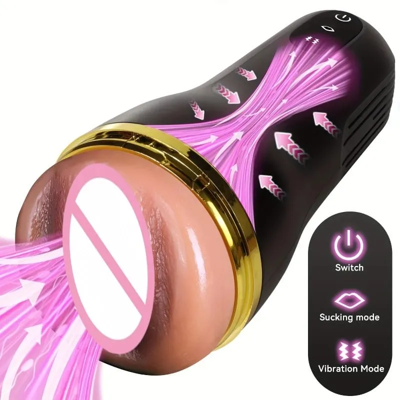 Automatic Male Masturbator Cup Realistic Vaginal Penis Vacuum Trainer Blowjob Penis Pump Glans Stimulation Adult Sex Toy for Men — image 1