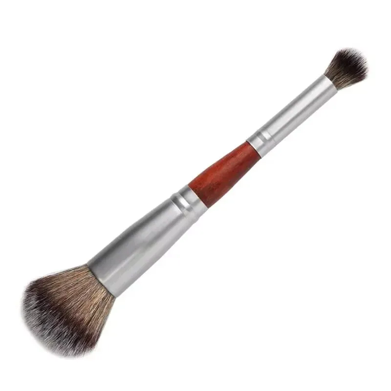 1Pc Professional Long Aluminum Tube Makeup Brush Double-Ended Highlight Brush Contour Brush Makeup Tools With Soft Fiber And Ski — image 12