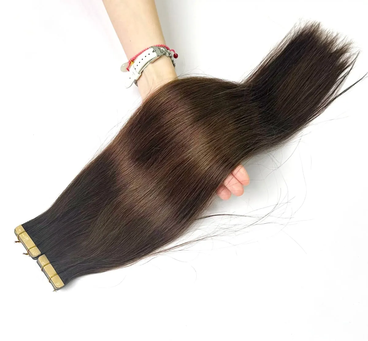 Tape In Hair Extensions Human Hair 16-24 Inch Seamless Invisible Remy Hair Extensions Tape Ins For Women Brazilian Natural Black 21Pcs 50g 100% Human Hair — image 11