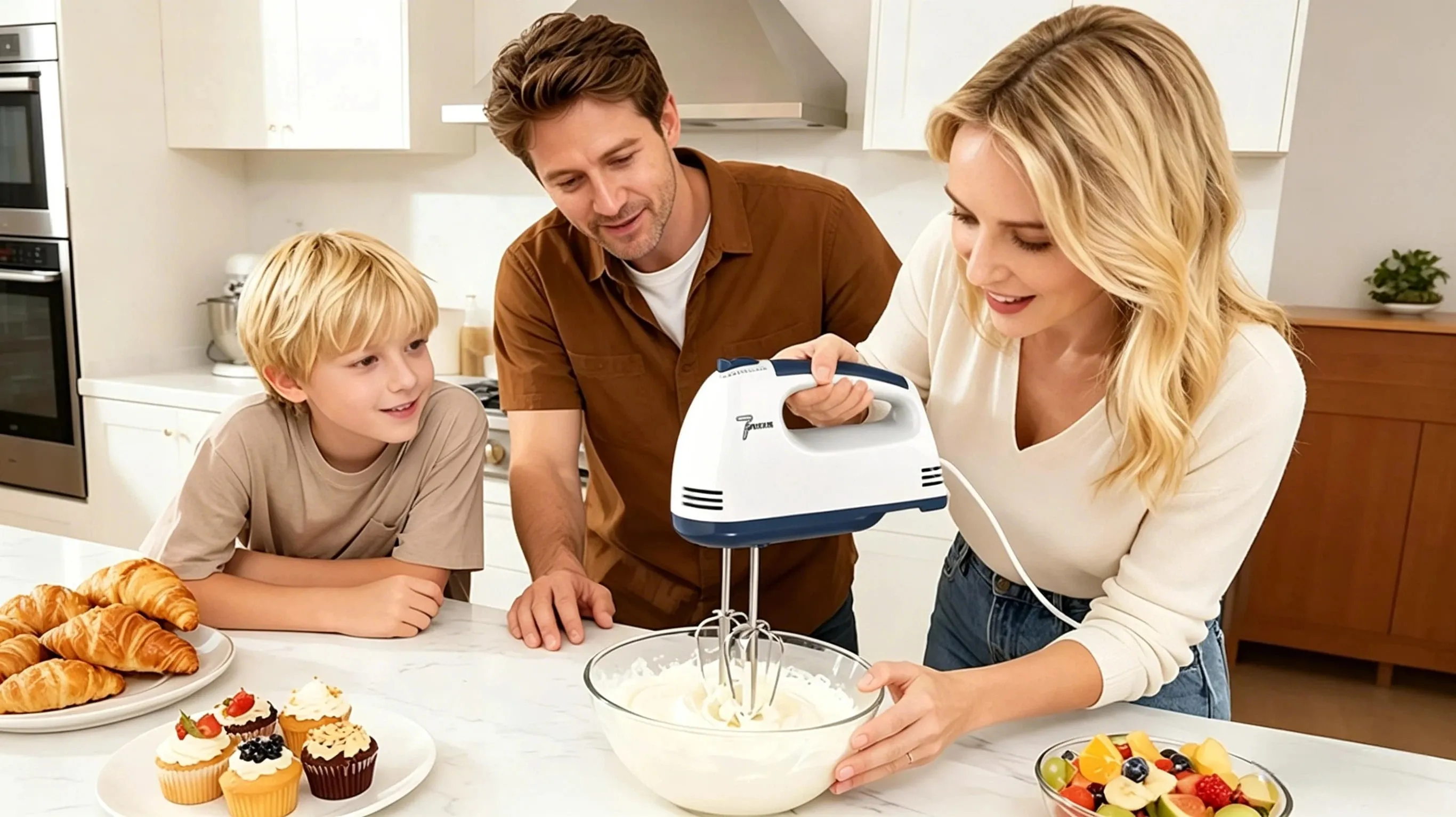 The handheld mixer has 7 speed settings to meet various needs from mixing dry ingredients to whipping cream. — image 7