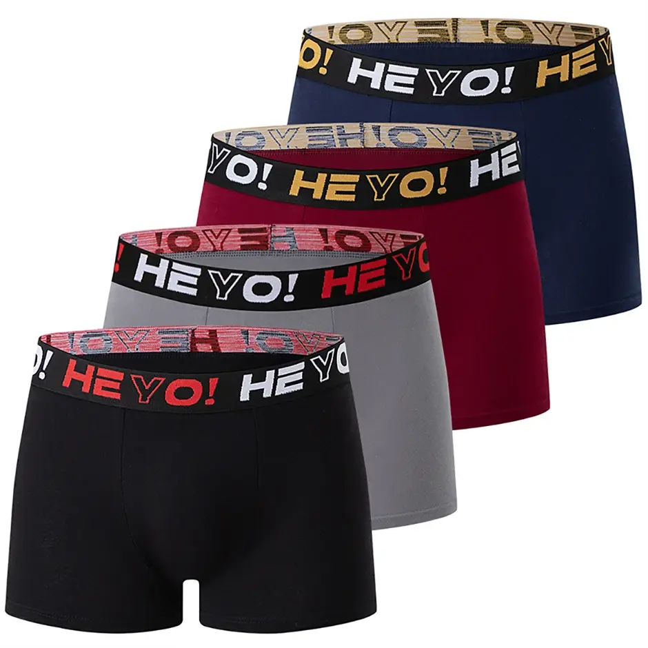 4/10 Piece Set Of Multi-color Men's Underwear Comfortable And Soft Cotton Flat Angle Pants Elastic Waist Sports Base Shorts — image 13