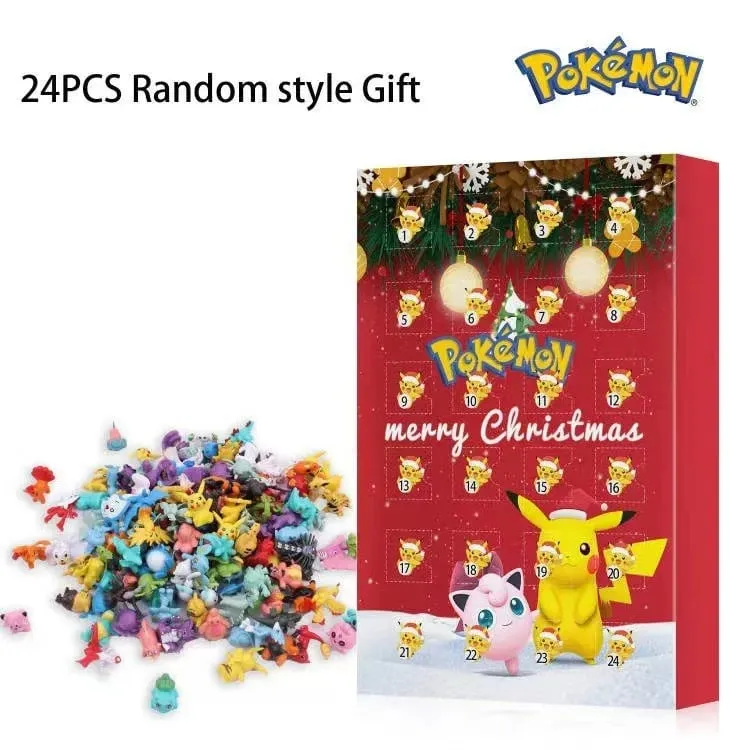 24 ΤΕΜ/Σετ Pokemon Christmas Advent Calendar Cute Pikachu Charizard PVC Μικρή φιγούρα anime Κουτί έκπληξη Δώρο γενεθλίων απόκριες