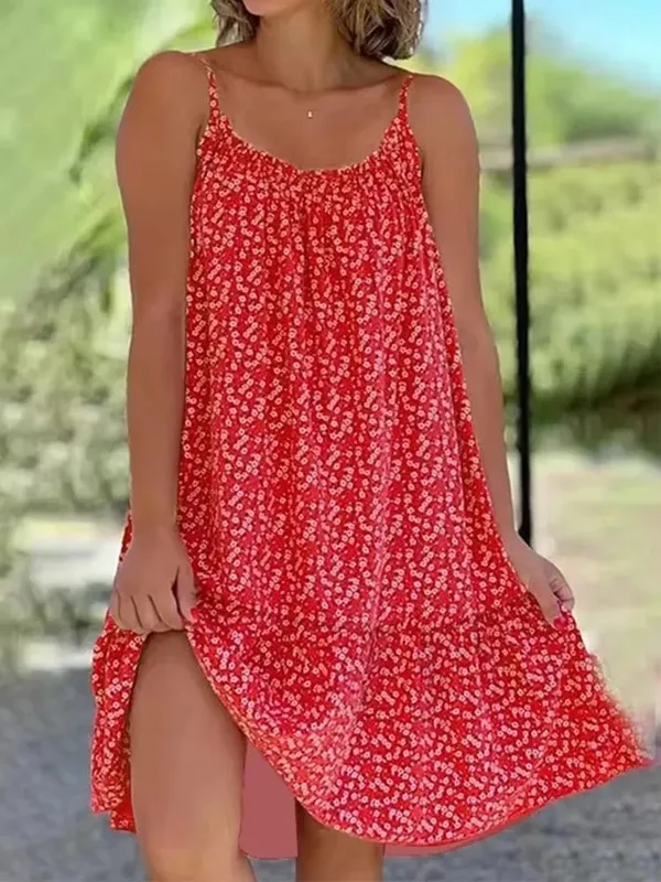 Summer 2026 New European And American Country Style Maxi Dress with Floral Print Sleeveless Strap Vest Dress for Women — image 3