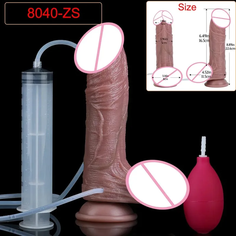 Deep Veins Ultra Squirting Dildo Silicone Skin Touch Long Ejaculating Butt Plug For Men Women G-Spot Stimulate 18+ Sex Toys — image 19