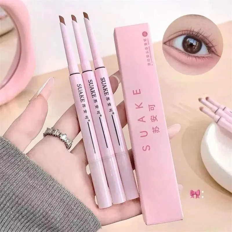 Double-end Lying Silkworm Eyeliner Pencil Glitter Matte Aegyo Sal Pen Brightening Cream Highlight Shadow Pen Contour Eye Makeup — image 6