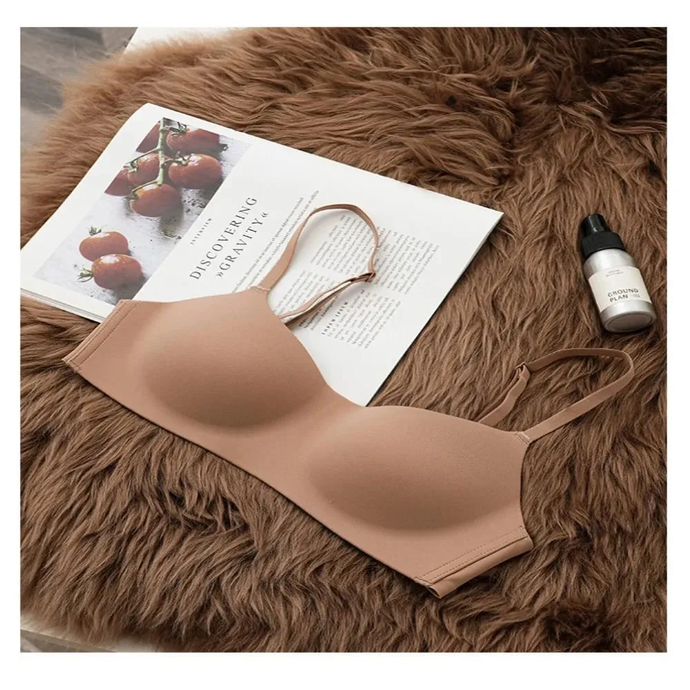 Comfortable Soft Comfort Wireless Bra Breathable Fabric Thin Cup Push Up Bra Non-Wire Elastic Seamless Bra Lingerie Beauty — image 4