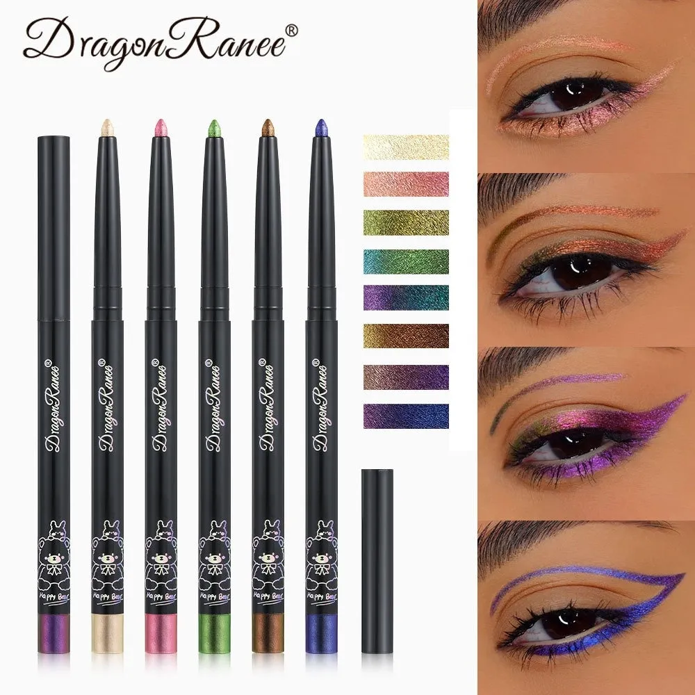 Chameleon Eyeliner Gel Pen Waterproof Shiny Chrome Eye Shadow Liner Pencil Glitter Pearl Green Gold Lying Silkworm Eyes Makeup — image 3