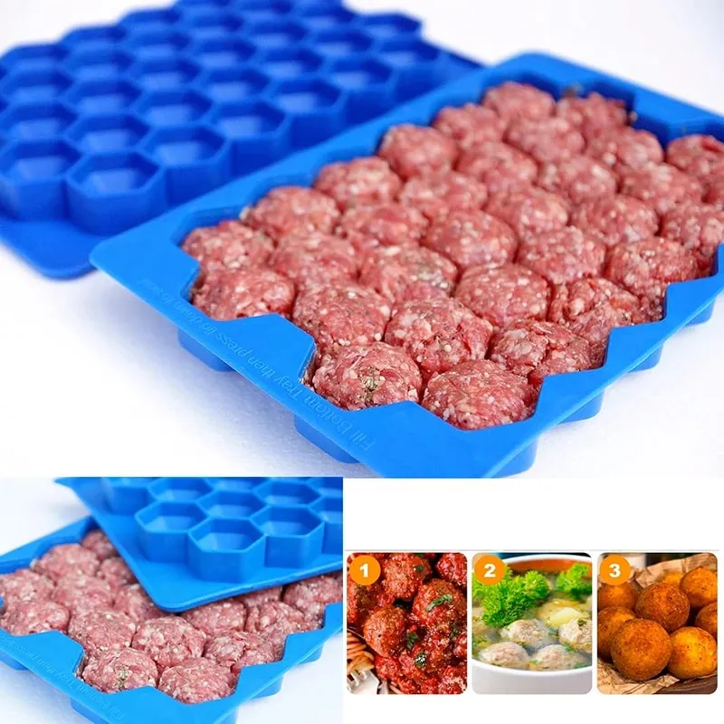 37 Grid Silicone Meatball Maker Rice Ball Maker Shaker Meatball Mold Fish Balls Beef Balls Mold Meat Tools Kitchen Accessories
