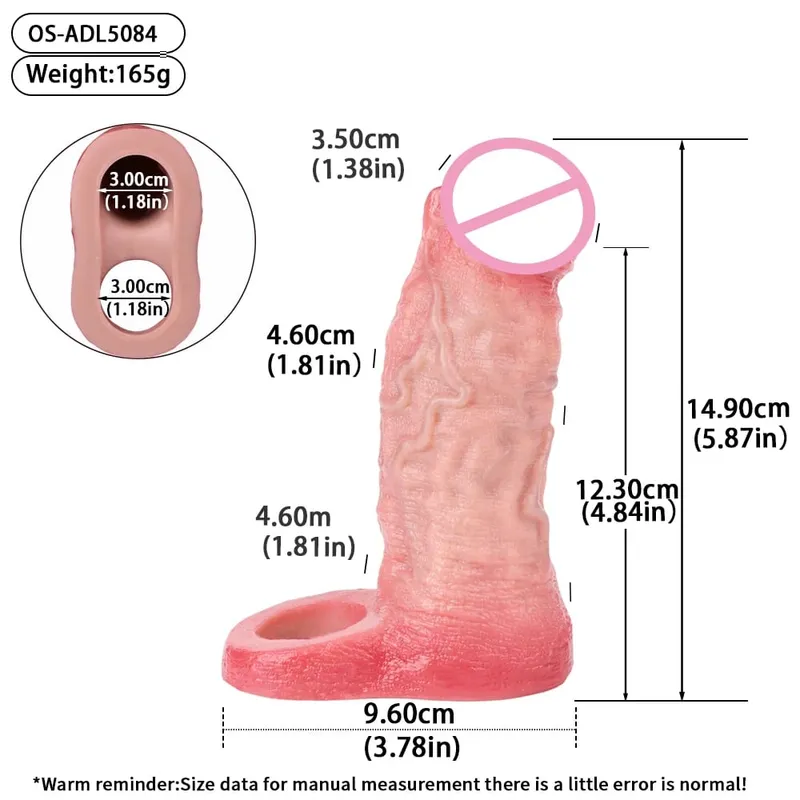 Penis Extender Device Cover Sleeve Girth Enhancement Pleasure Dildo Sheath Adult Sex Toys For Men Reusable Condom 18+ — image 11