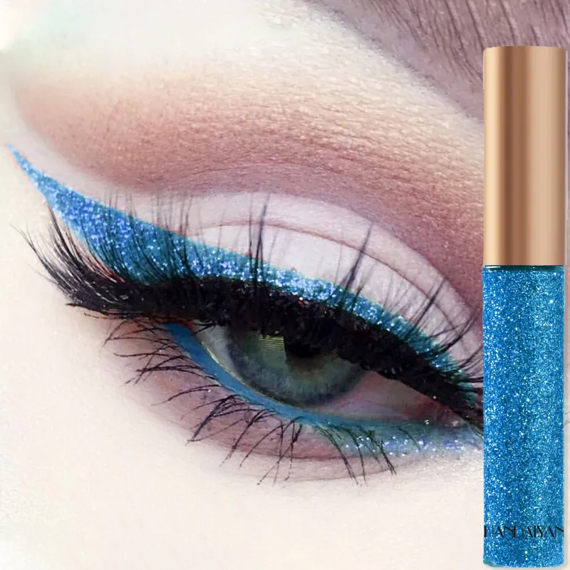 Glitter Liquid Eyeliner Pen Sparkly High Shine Pigment Stage Diamond Eyeshadow Long Lasting Waterproof Eye Makeup