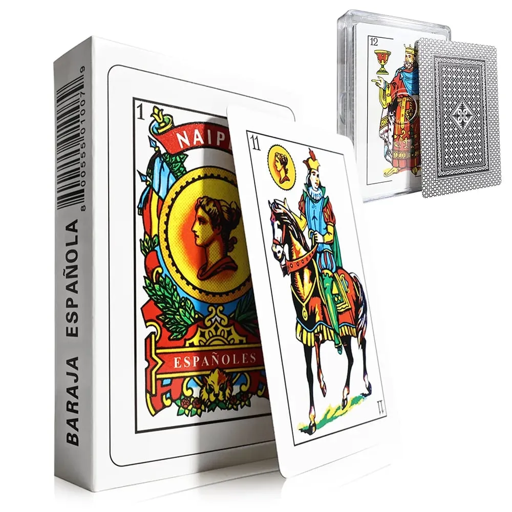50PCS Spanish Playing Cards with Plastic Case Traditional Card Game Deck Classic Playing Cards for Brisca Tute Escoba — image 2