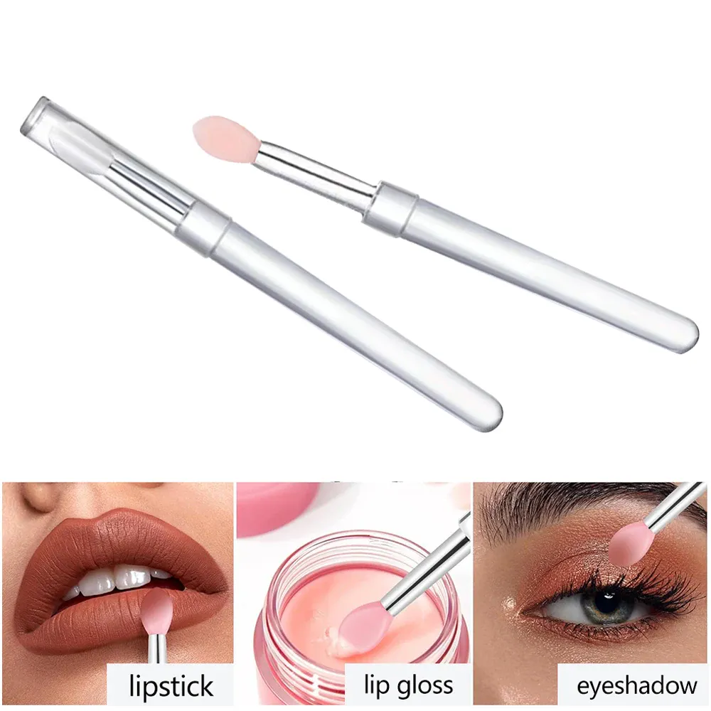 3/5/10PCS Reusable Lip Brush Silicone Lip Mask Applicator Transparent Lipstick Tool For Lip Gloss Eyeshadow Brushes Makeup Tools — image 3