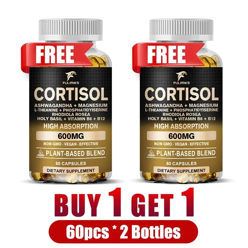 Pure Cortisol Supplement with Ashwagandha Magnesium Support Adrenal Health & Relief Stress Lower High Cortisol Levels — image 3