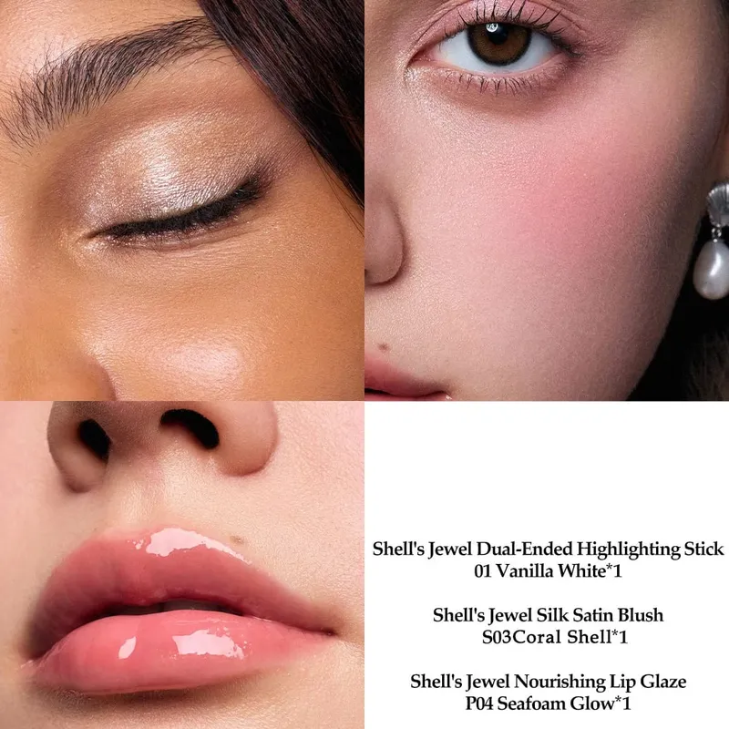 Flower Knows Dual-Ended Highlighter Stick & Blush Set LongLasting Lip Glaze Σετ 4 τεμαχίων — image 4