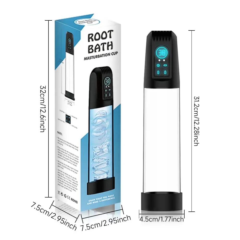 Waterproof Powerful Suction Male Electric Vacuum Penis Pump Masturbator Penis Enlargement Extension Adult Sex Toy for Men — image 6