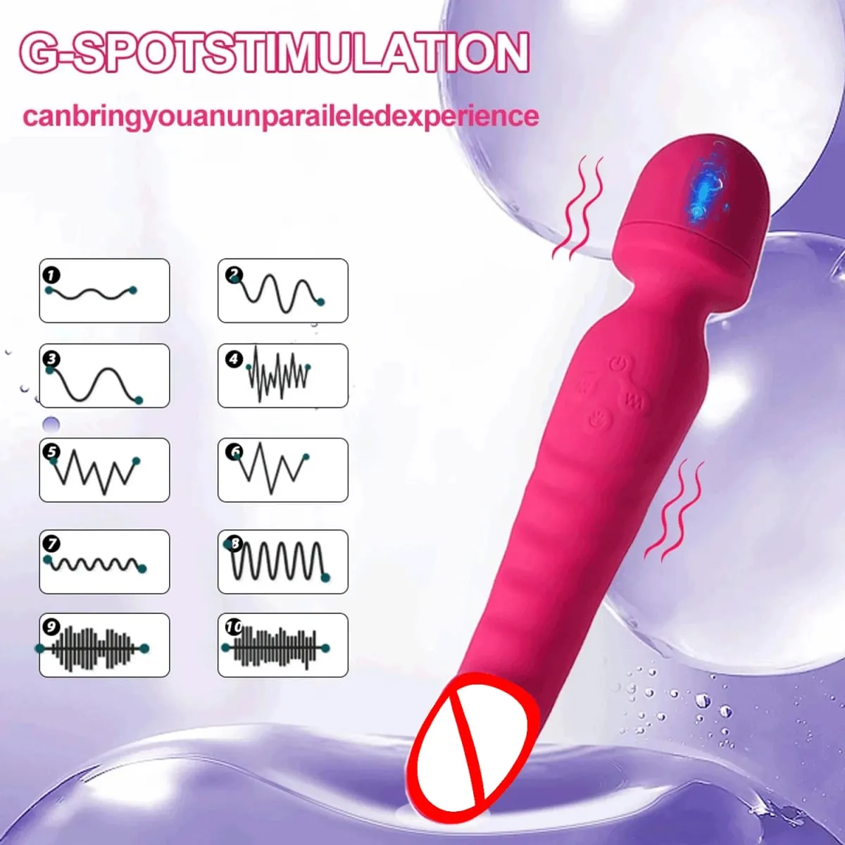 Powerful G Spot Vibrator Female Vagina Clitoral Stimulator AV Magic Wand Massager Dildo Stick Masturbator Adults Sex Toys Erotic