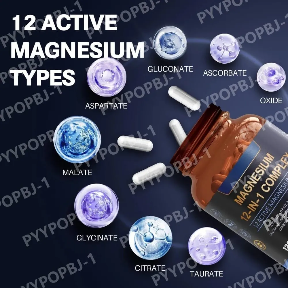 700 mg Magnesiumkomplex12-in-1-Magnesiumpräparat mit Glycinat, Citrat, Malatoxid, Taurat, Aspartat, Orotat, Magnesium — image 2
