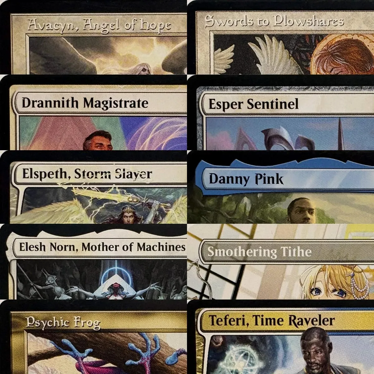 LK7 Commander's Plate Drannith Magistrate Esper Sentinel Smothering Tithe High-Quality TCG Proxy Cards (Black-Core) — image 1