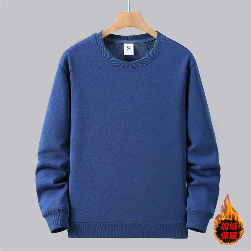 Large Size Men's Sweatshirt Crewneck Pullover Male Extra Big Plus 7XL 10XL 12XL Autumn Winter Fleece Lined Casual Clothing Loose — image 10