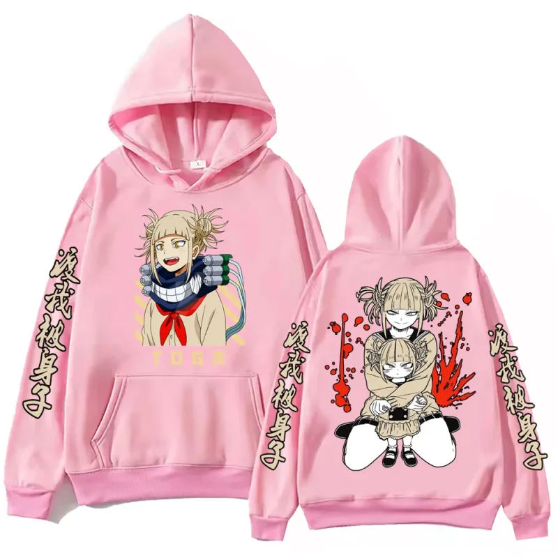 2025 Anime My Hero Academia Himiko Toga Hoodies Harajuku Pullover Tops Man Woman Fans Gift Long sleeve Oversized Sweatshirt — image 6