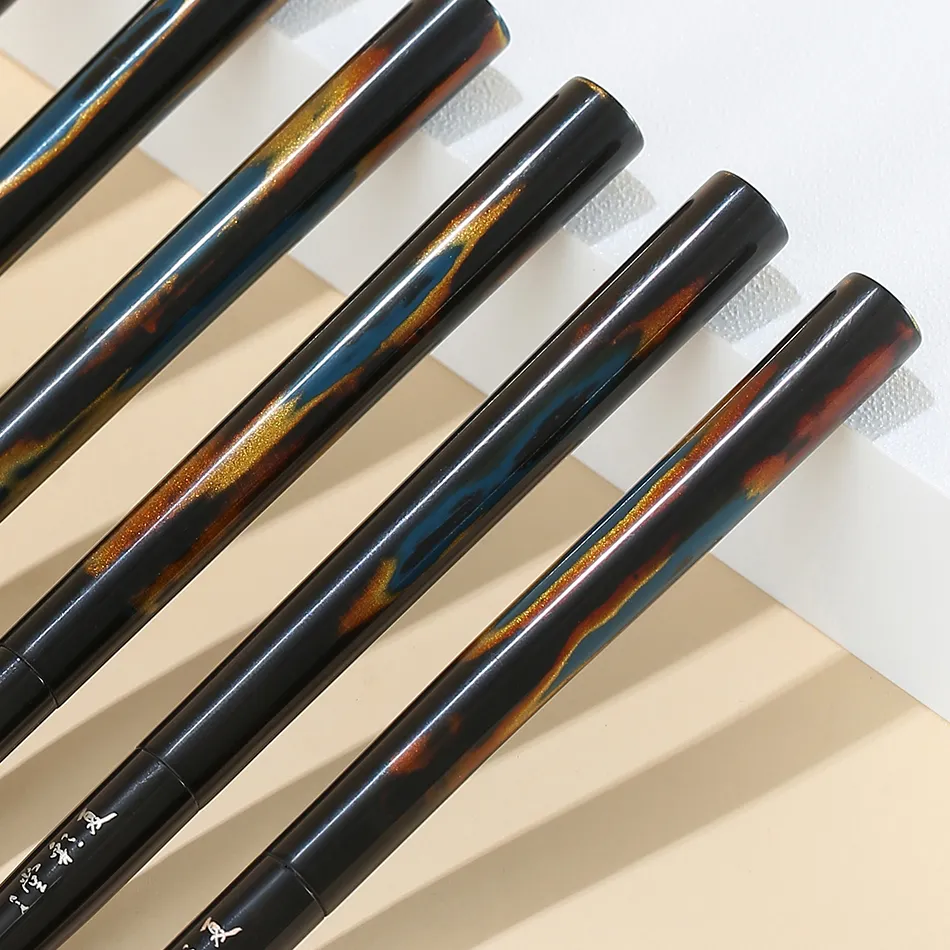 Soft Mixed Sable Lynx Goat Hair Hand Crafted Makeup Brush Eye Shadow Blending Brush Luxury Chinese Lacquer Handle Makeup Brushes