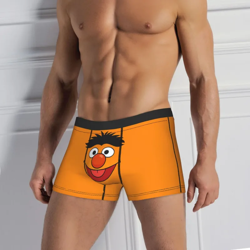 S-Sesames Streets Tango Elmo & Grover Pakaian Dalam Lelaki Seluar Pendek Seluar Dalam Lucu Boxershorts Kualiti Customs Seluar Dalam Besar