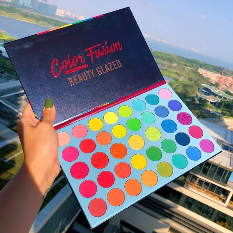 39 Color Rainbow Eyeshadow Palette Long lasting Neon Glitter Eye Shadow Pallete Eye Makeup Cosmetics — image 1