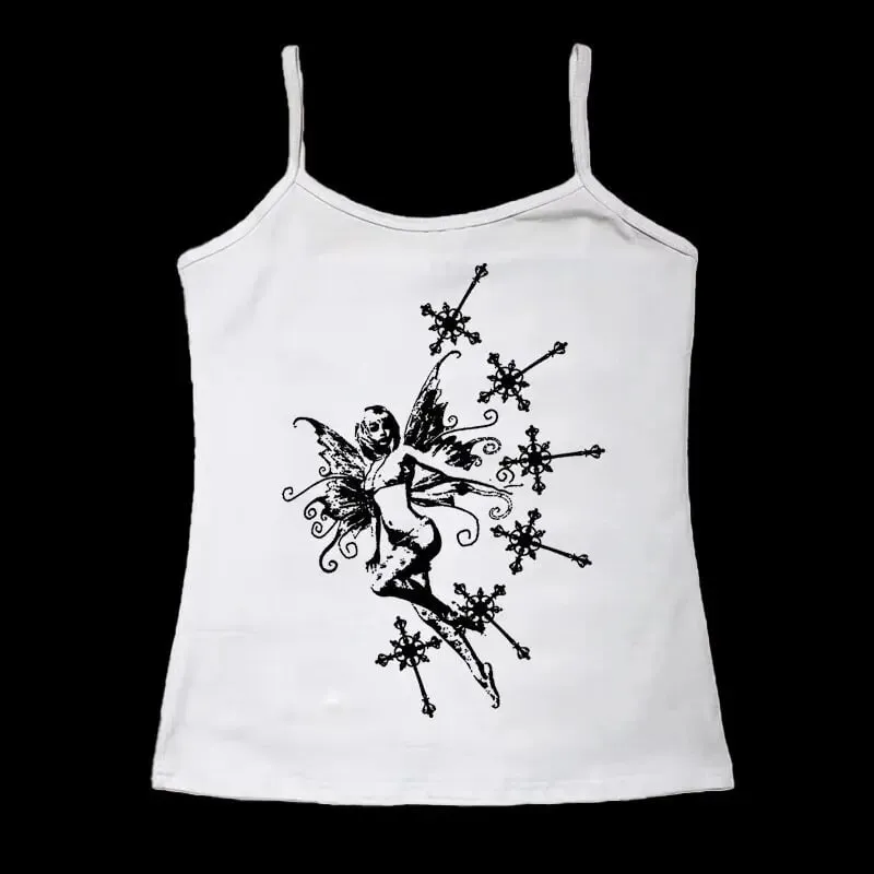 System Of A Down Hand Print Women Crop Cami Top Y2K Rock Band Slim Fit Spaghetti Strap Sleeveless Vintage Grunge Tank Top — image 5