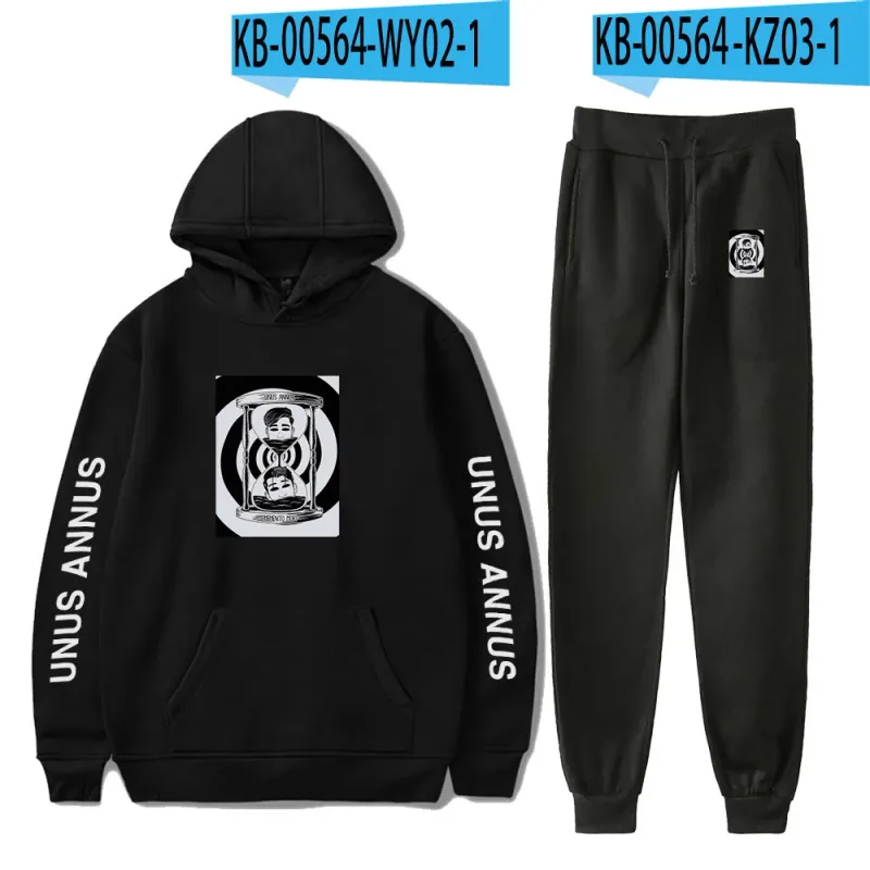 Popular Comfortable Unus Annus Print Sweatshirt Sweatpants Suit Hoodies+ Trousers Suit Boys/Girls 2 Piece Set Clothes — image 24