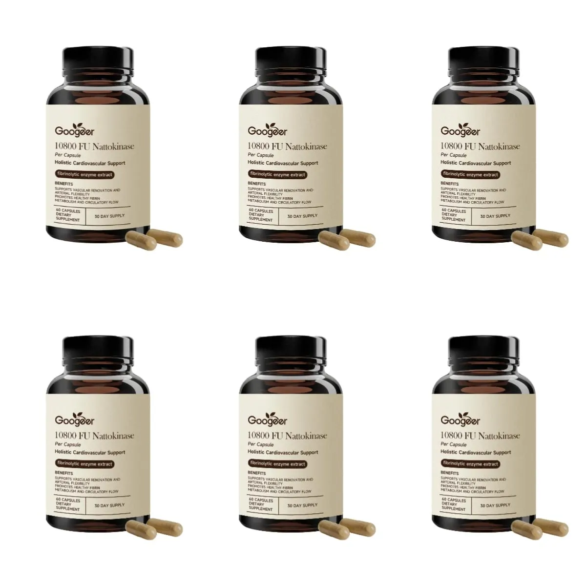 Nattokinase 10800 FU Capsules with CoQ10 Garlic Extract Daily Wellness Supplement 60 Count 30 Day Supply for Adults Men Women — image 12