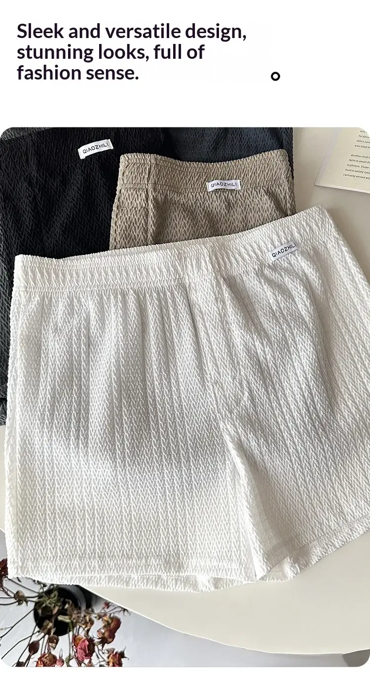New Men's Ice Silk Jacquard Boxer Shorts, Loose and Breathable, Large Size, Square-Cut, Home Casual Simple Men's Underwear