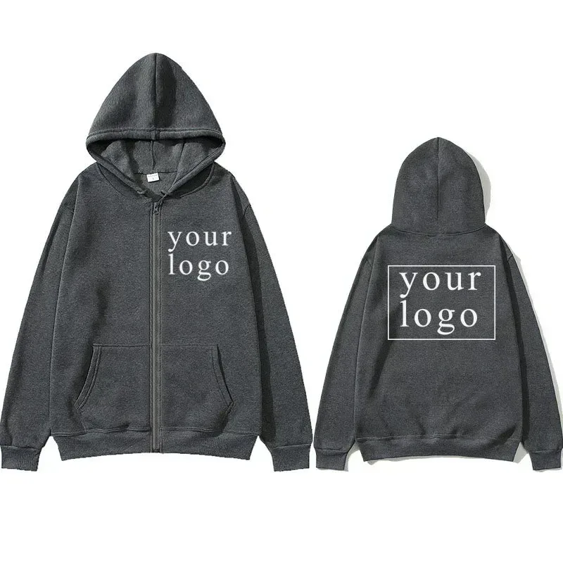 Lelaki Wanita Baharu DIY Zip kardigan hoodie 2025 Fesyen Baharu Rekaan Sendiri Logo Jenama/Gambar Tersuai Diperibadikan Di Mana-mana — image 11