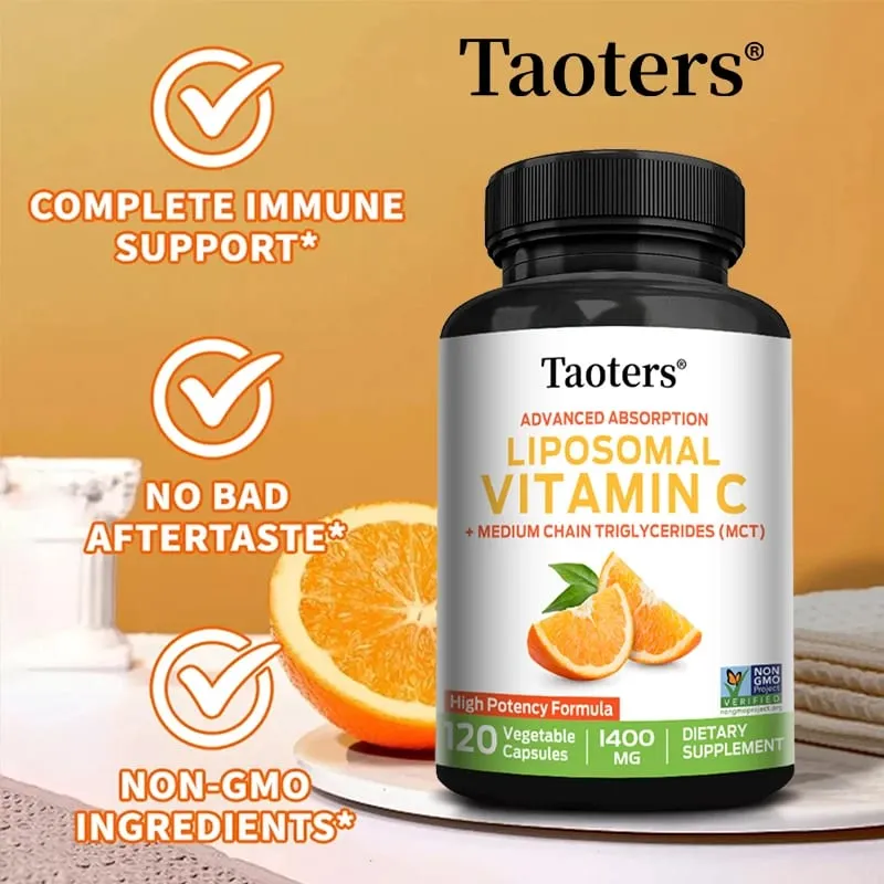 Liposomal Vitamin C 1400 มก. - ส่งเสริมการผลิตคอลลาเจน การสนับสนุนภูมิคุ้มกัน สารต้านอนุมูลอิสระที่มีประสิทธิภาพ