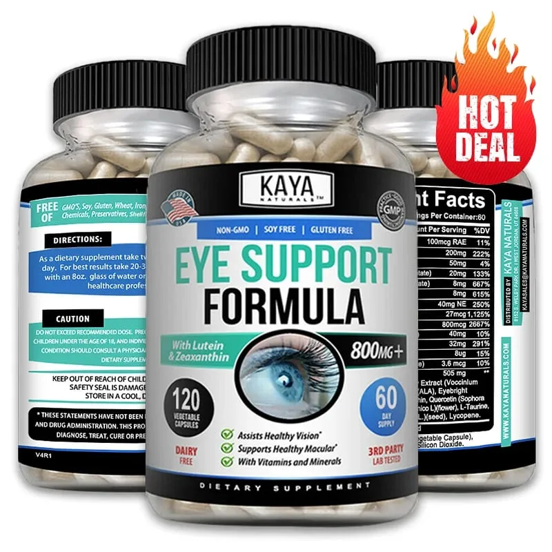 Eye Support Capsules Lutein Bilberry - Improve Vision Health Macula Healthy Macula Blue Light & Eye Fatigue Relief — image 8