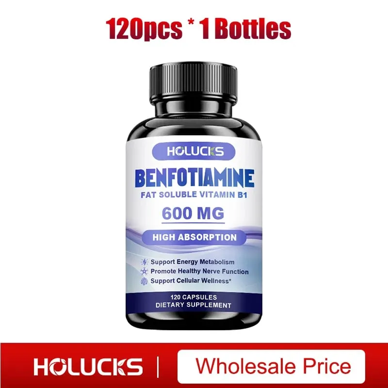 Benfotiamine 600mg | Superior Absorption Vitamin B1 for Energy Metabolism & Nerve Health | 120 Capsules Dietary Supplement — image 8