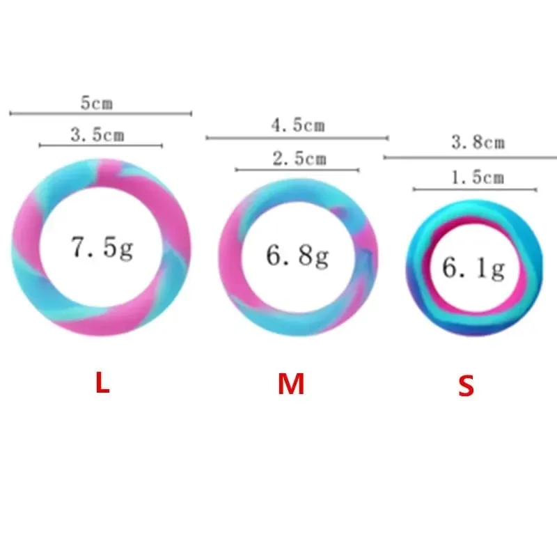 S/M/L Penis Cock Ring Sex Toys For Men Delay Ejaculation Erection Scrotum Semen Lock Binding High Elasticity Time Lasting ring — image 6