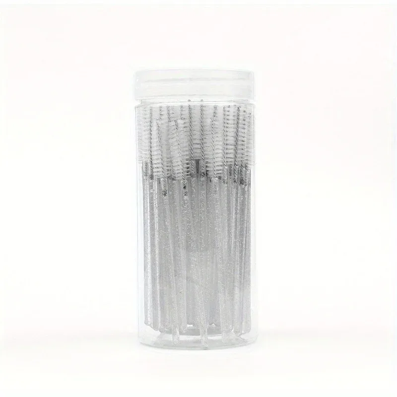 50pcs Disposable Mascara Wand Eyelash Brush Crystal Eyebrow Shaper Brush For Eyelash Extension Makeup Brushes Applicators — image 8