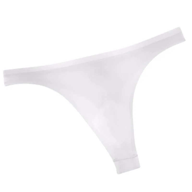 Men's Ultra-thin Ice Silk G-string 3D Bulge Pouch Thong See Through Underwear Low Rise Men Bikini Briefs U Pouch Lingerie — image 6